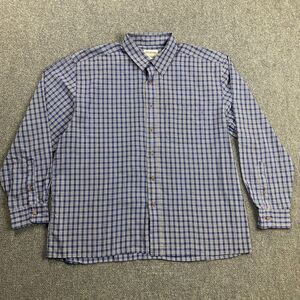 Vintage Windridge Mervyns Shirt Men's Extra Large Plaid Blue‎ Button Up XL